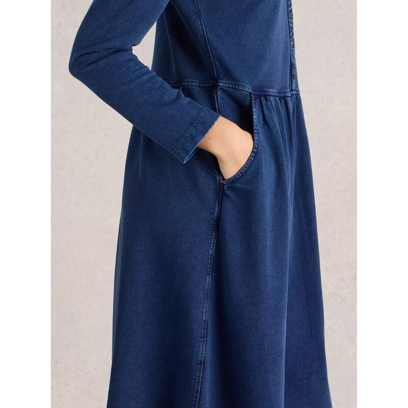 White Stuff Marsia Denim Jersey Dress image number 3